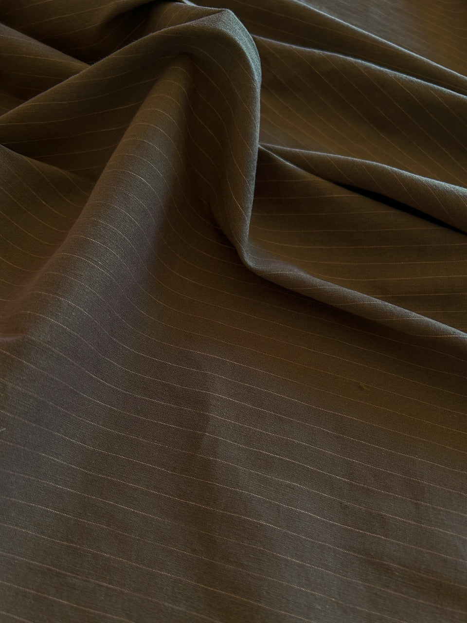 Pinstripe stretch linen/cotton
