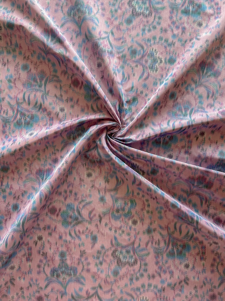 Floral pink taffeta