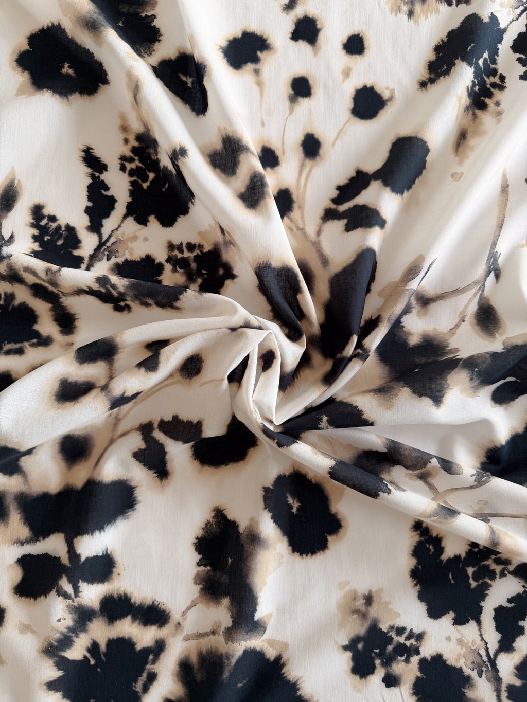 Abstract floral cotton batiste