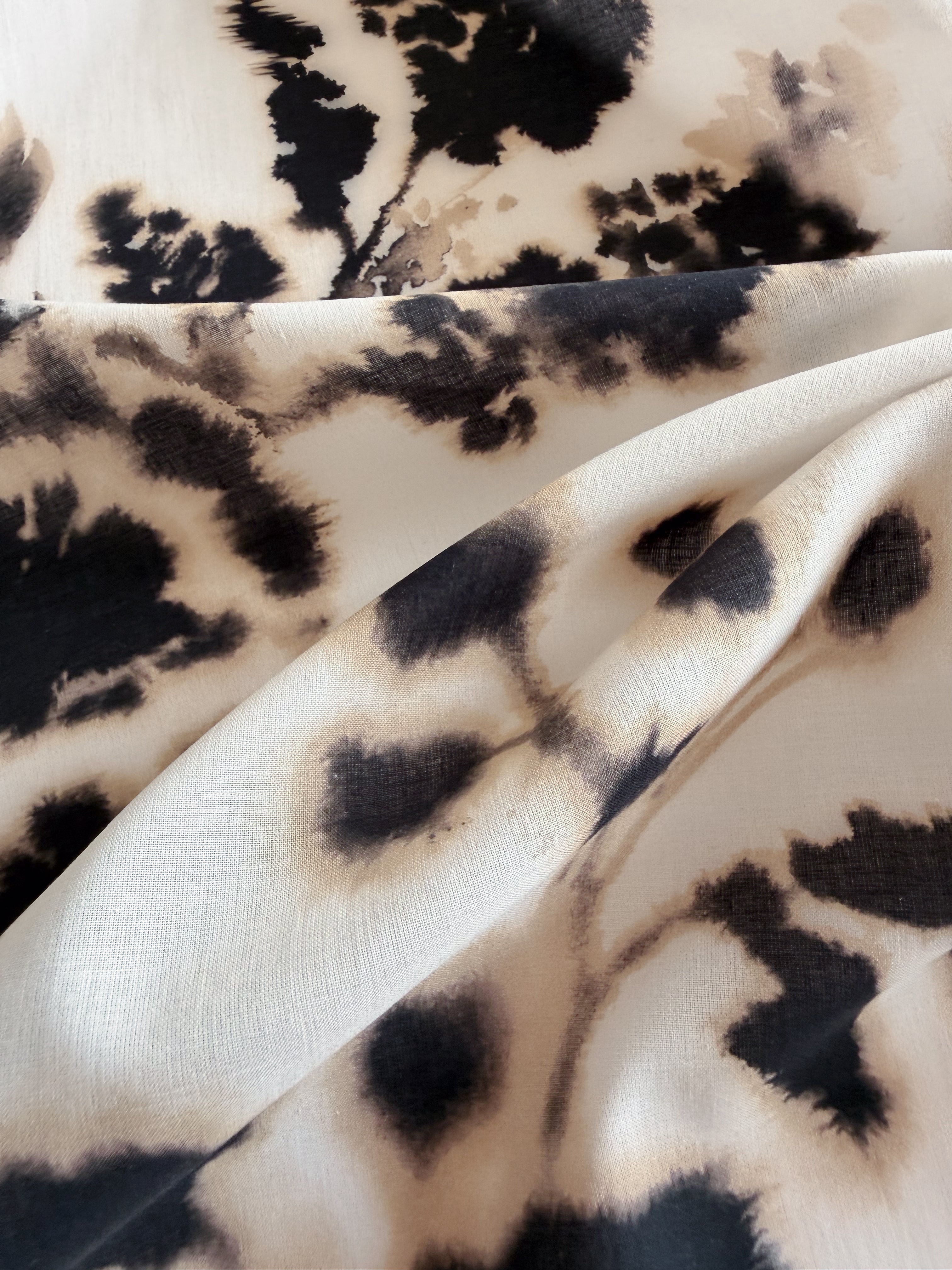 Abstract floral cotton batiste