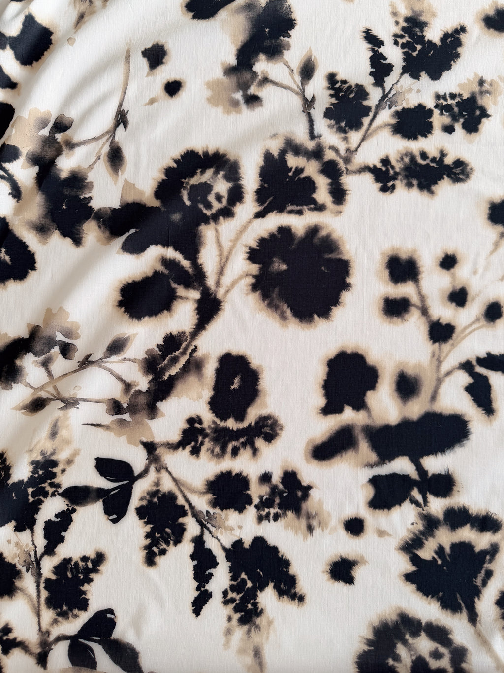 Abstract floral cotton batiste