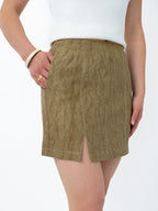 Viscose linen damask