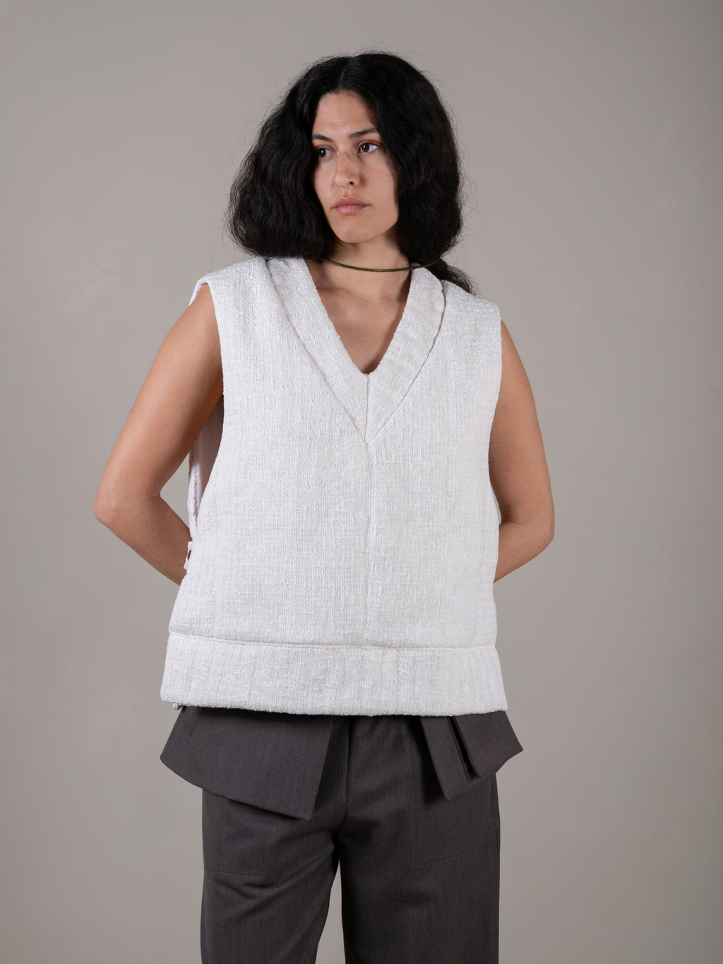 Bouclé tweed cotton viscose