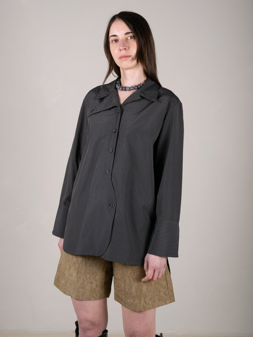 Woven stripe shirting