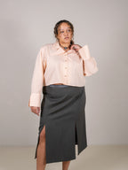 Light crinkled cotton stripe