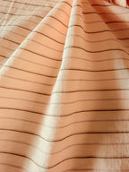 Light crinkled cotton stripe