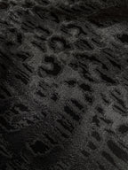 Leopard shiny wool blend jacquard