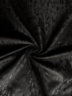 Leopard shiny wool blend jacquard