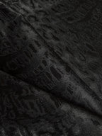 Leopard shiny wool blend jacquard