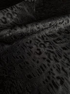 Leopard shiny wool blend jacquard