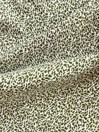 Olive leopard cotton canvas