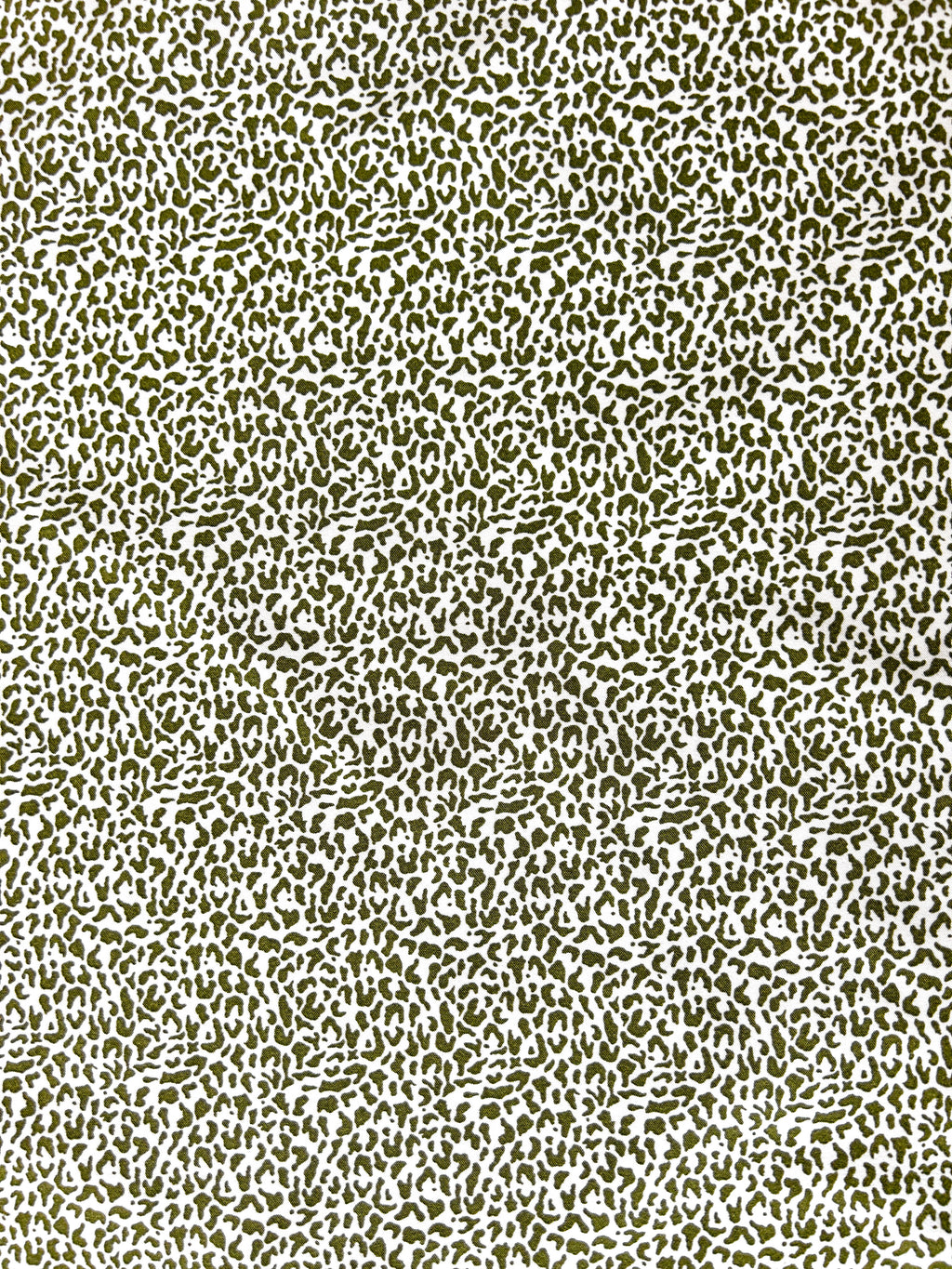 Olive leopard cotton canvas