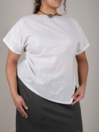 Silver stripe cotton linen