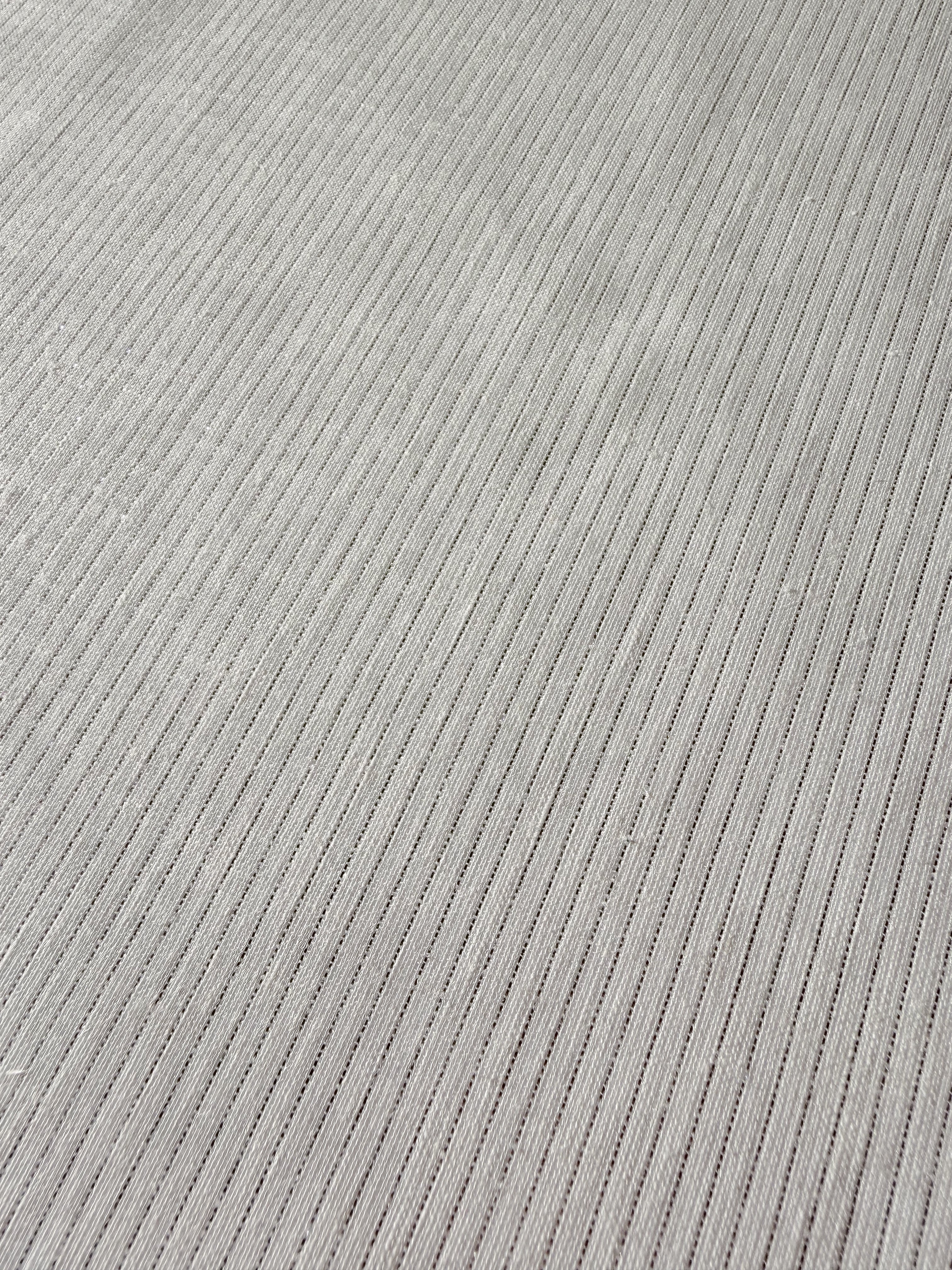 Silver stripe cotton linen