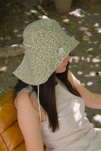 Olive leopard cotton canvas