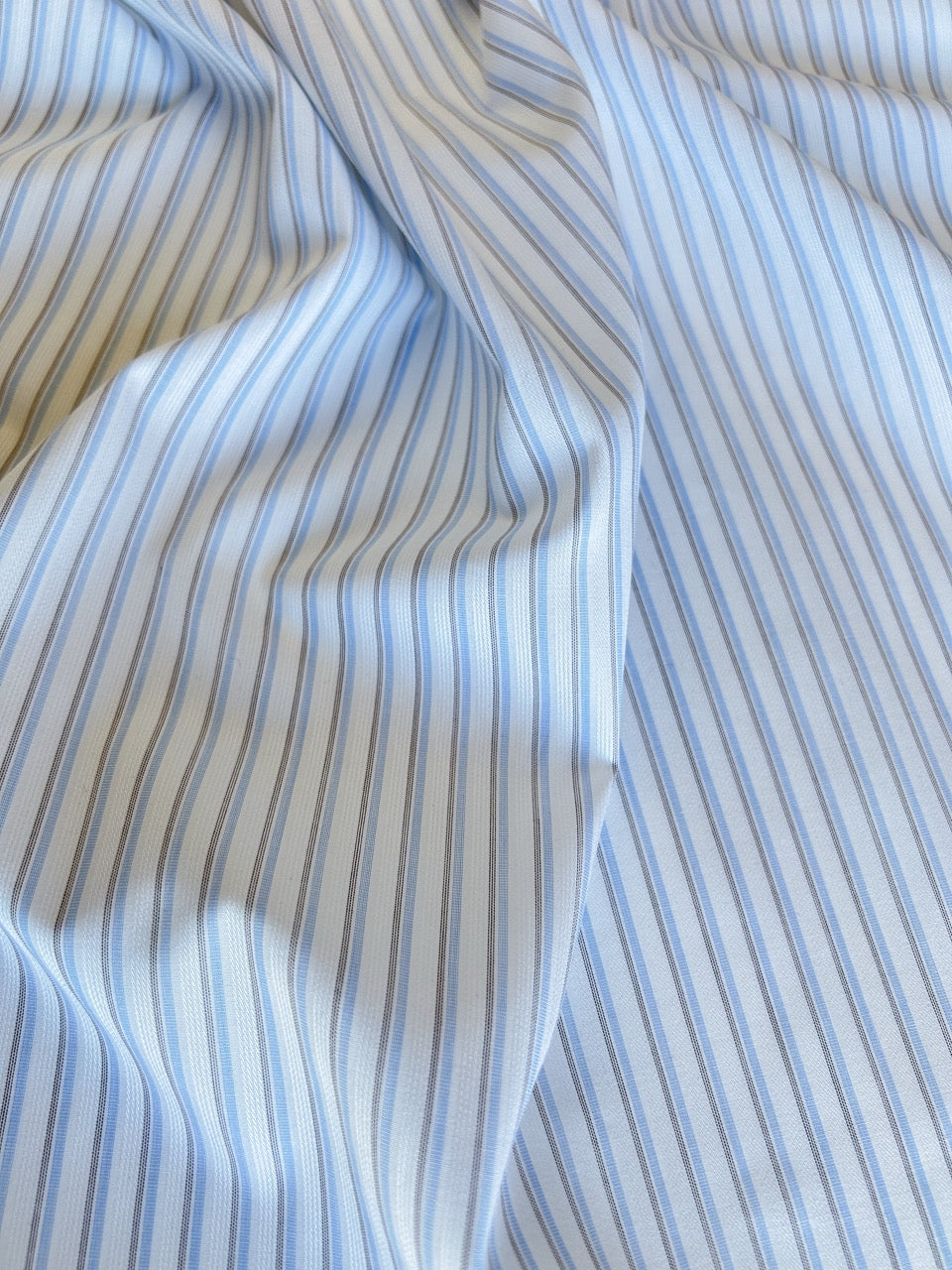 Cotton shirting banker stripe