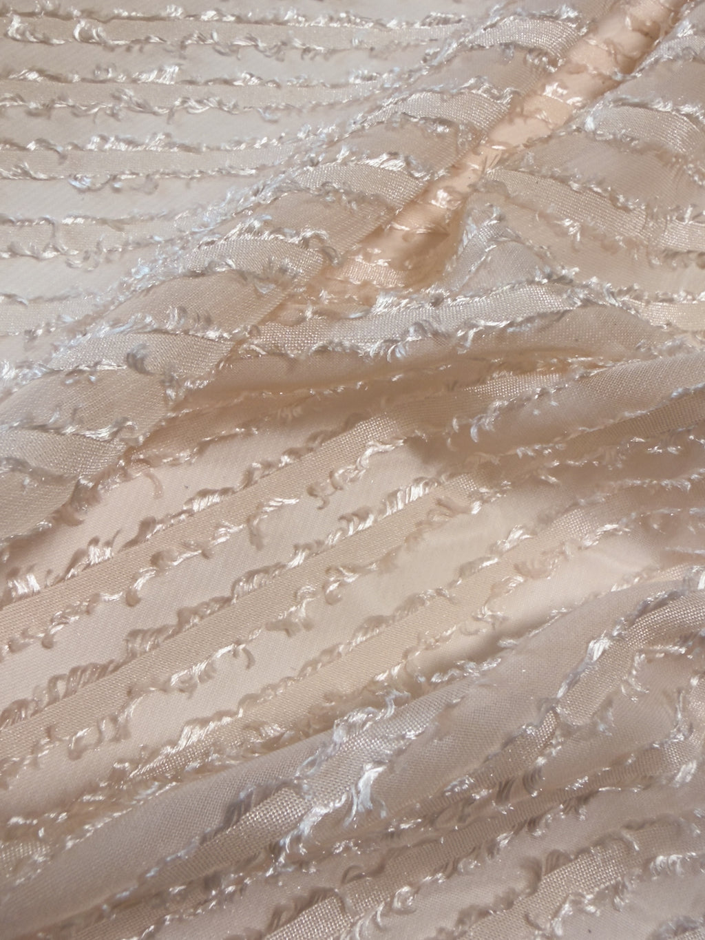 Fil coupé sheer diagonal stripe