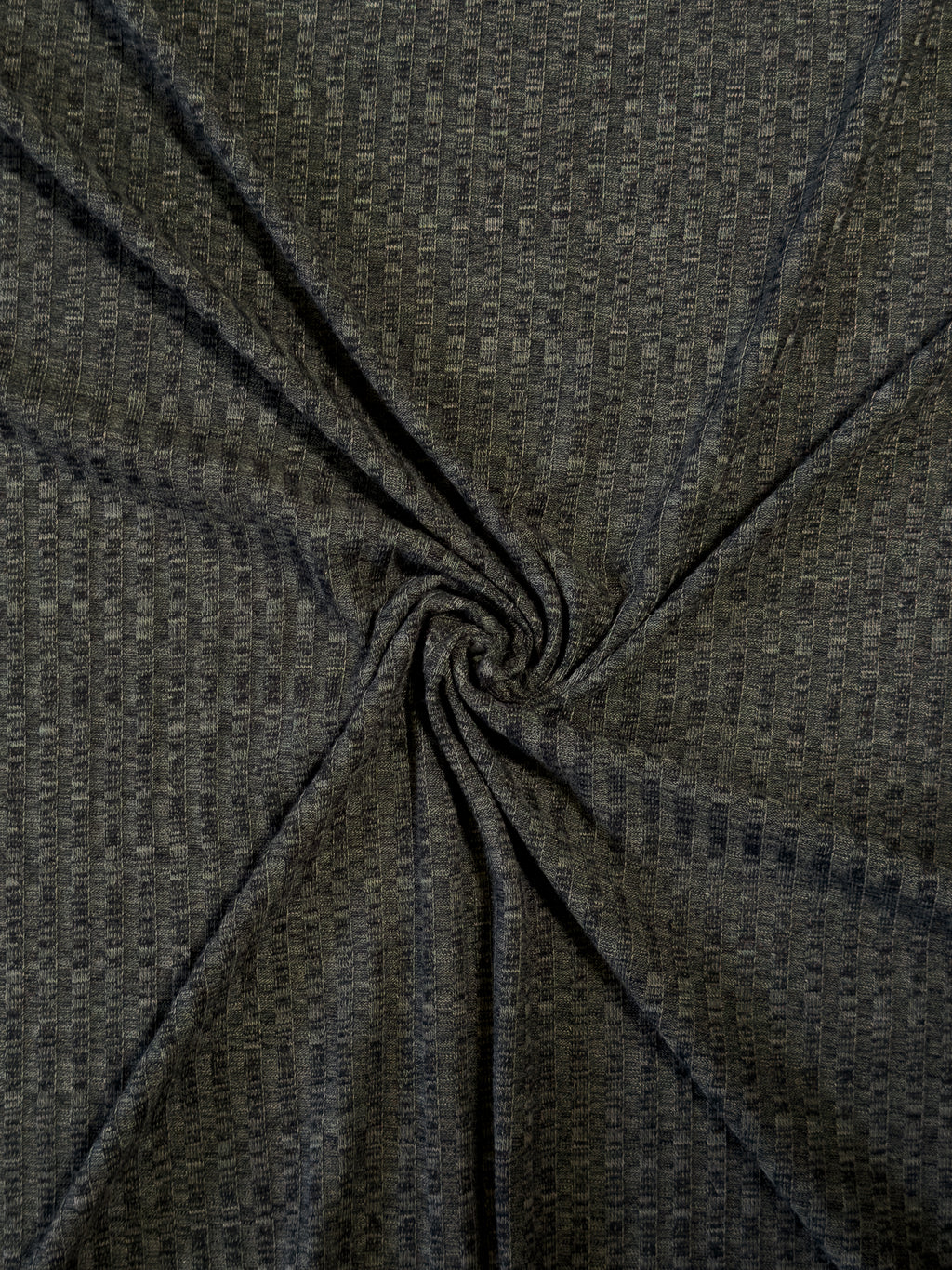 Knitted rib green mélange