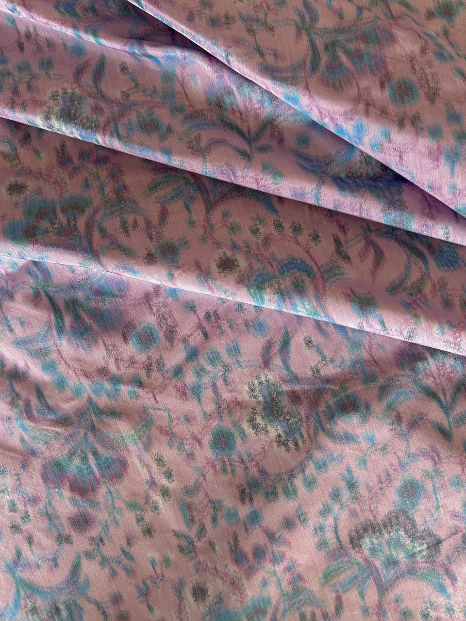 Floral pink taffeta