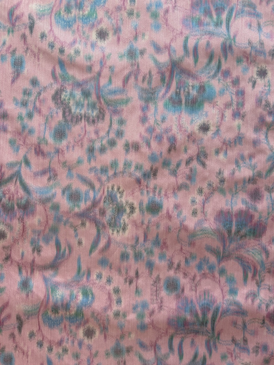 Floral pink taffeta