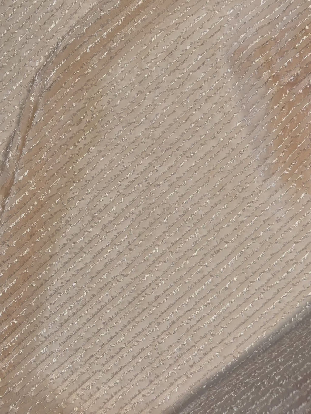 Fil coupé sheer diagonal stripe