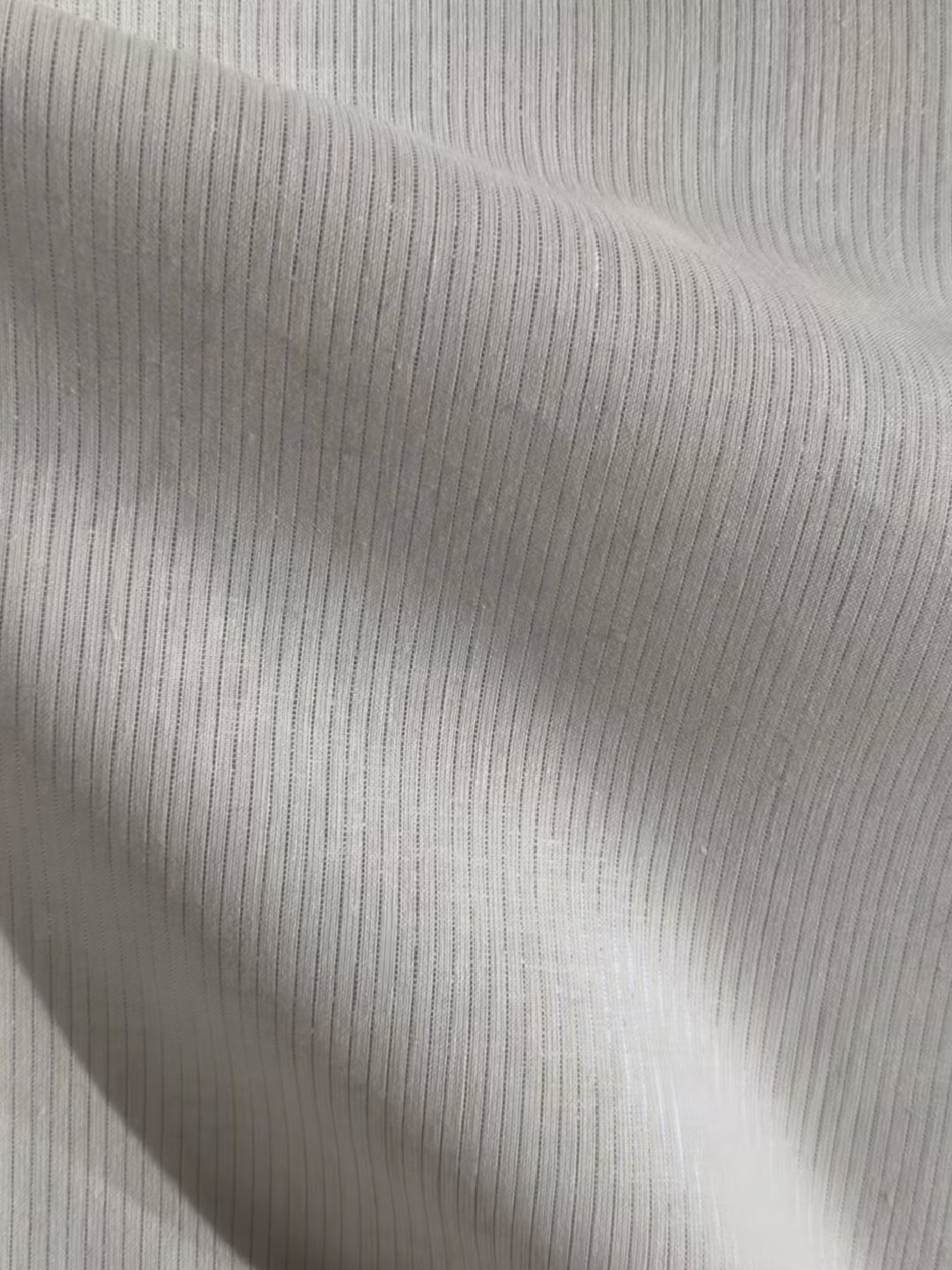 Silver stripe cotton linen