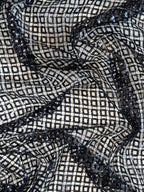 Sequin embroidered mesh guipure